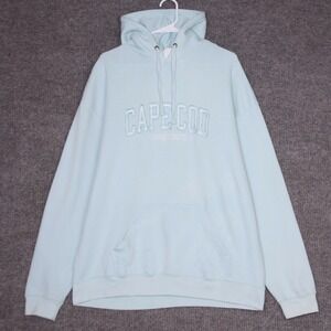 Pacific Co Hoodie Mens XL Light Blue Cape Cod Massachusetts Casual Streetwear